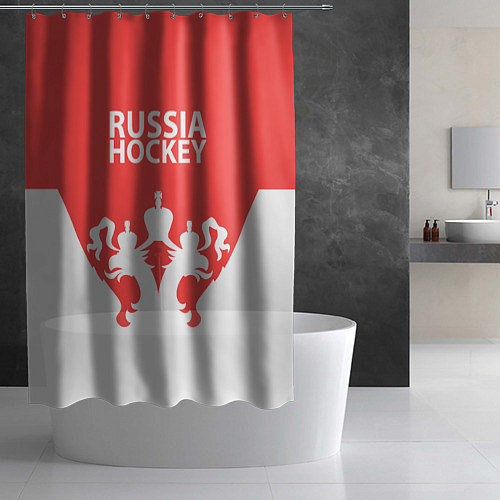 Шторка для ванной Russia Hockey / 3D-принт – фото 2