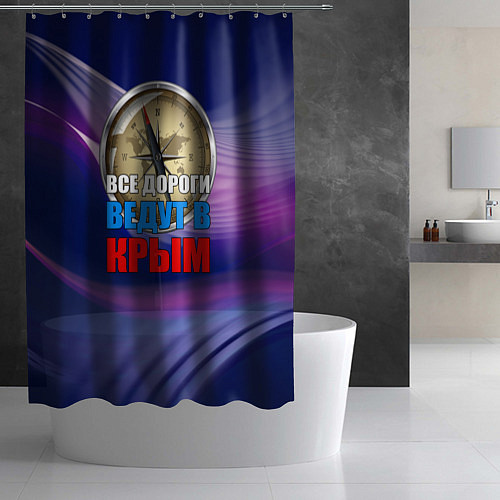 Шторка для ванной Крым / 3D-принт – фото 2
