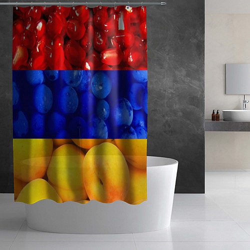 Шторка для ванной Флаг Армении / 3D-принт – фото 2