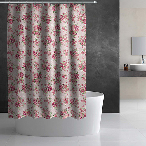 Шторка для ванной Fashion sweet flower / 3D-принт – фото 2