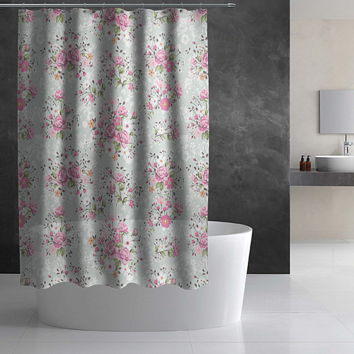 Шторка для ванной Flower pattern / 3D-принт – фото 2