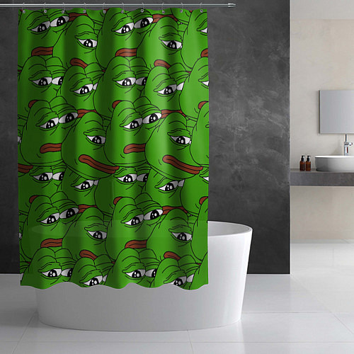 Шторка для ванной Sad frogs / 3D-принт – фото 2