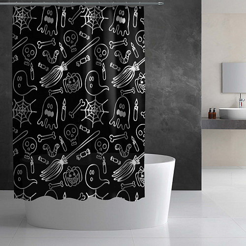 Шторка для ванной Призрачный арт / 3D-принт – фото 2