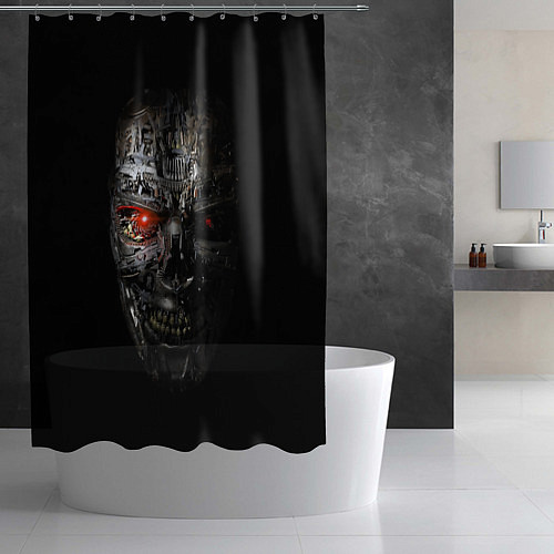 Шторка для ванной Terminator Skull / 3D-принт – фото 2