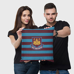 Подушка квадратная West Ham United FC, цвет: 3D-принт — фото 2