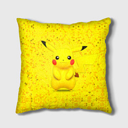 Подушка квадратная Pikachu цвета 3D-принт — фото 1