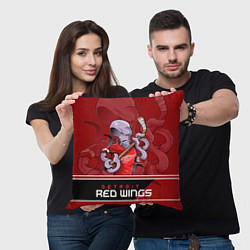 Подушка квадратная Detroit Red Wings, цвет: 3D-принт — фото 2
