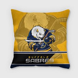 Подушка квадратная Buffalo Sabres, цвет: 3D-принт