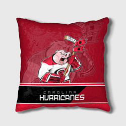 Подушка квадратная Carolina Hurricanes цвета 3D-принт — фото 1