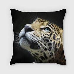 Подушка квадратная Хищный леопард, цвет: 3D-принт