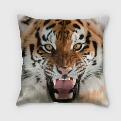 Подушка квадратная Свирепый тигр, цвет: 3D-принт