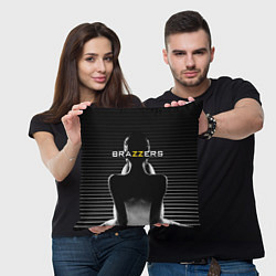 Подушка квадратная Brazzers - контрсвет, цвет: 3D-принт — фото 2