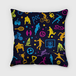 Подушка квадратная Я чемпион, цвет: 3D-принт