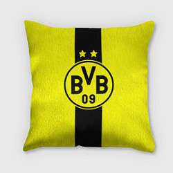 Подушка квадратная BVB FC: Yellow line, цвет: 3D-принт