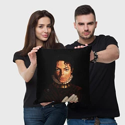 Подушка квадратная Король Майкл Джексон, цвет: 3D-принт — фото 2