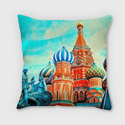 Подушка квадратная Blue Kremlin, цвет: 3D-принт