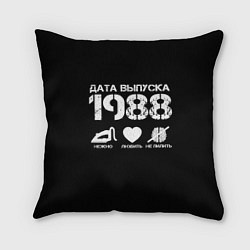 Подушка квадратная Дата выпуска 1988, цвет: 3D-принт