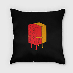 Подушка квадратная Влюбленное лего, цвет: 3D-принт