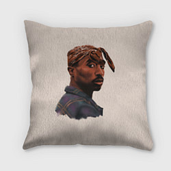Подушка квадратная Tupac Shakur, цвет: 3D-принт