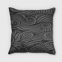 Подушка квадратная Gray pattern, цвет: 3D-принт