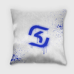 Подушка квадратная SK Gaming: White collection, цвет: 3D-принт
