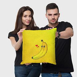 Подушка квадратная Just Banana (Yellow), цвет: 3D-принт — фото 2