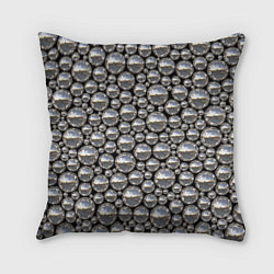 Подушка квадратная Серебряные шары, цвет: 3D-принт