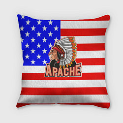 Подушка квадратная Apache, цвет: 3D-принт