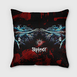 Подушка квадратная Slipknot руки зомби, цвет: 3D-принт