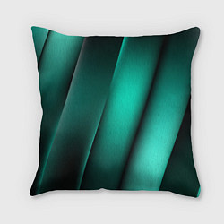 Подушка квадратная Emerald lines, цвет: 3D-принт