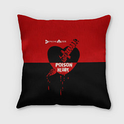 Подушка квадратная Poison heart, цвет: 3D-принт