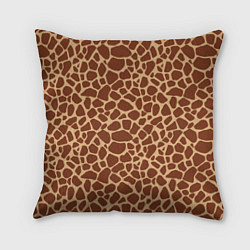 Подушка квадратная Жираф, цвет: 3D-принт