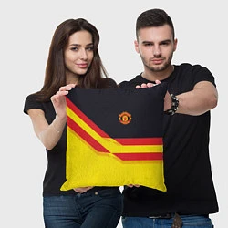 Подушка квадратная Manchester United, цвет: 3D-принт — фото 2