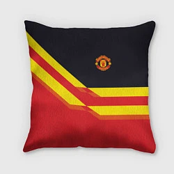 Подушка квадратная Man United FC: Red style, цвет: 3D-принт