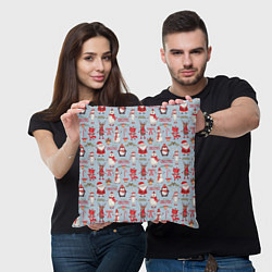 Подушка квадратная Рождественская Милота, цвет: 3D-принт — фото 2
