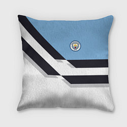 Подушка квадратная Manchester City FC: White style, цвет: 3D-принт