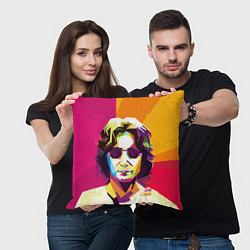 Подушка квадратная Джон Леннон: фан-арт, цвет: 3D-принт — фото 2