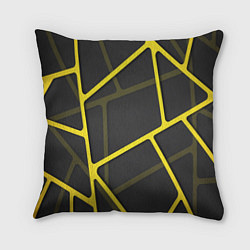 Подушка квадратная Желтая сетка, цвет: 3D-принт