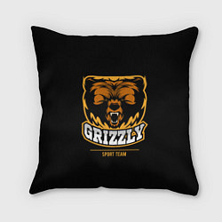 Подушка квадратная GTIZZLY(sport team), цвет: 3D-принт