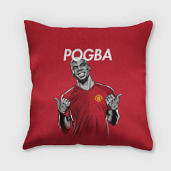 Подушка квадратная FC MU: Pogba, цвет: 3D-принт