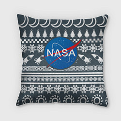 Подушка квадратная NASA: New Year, цвет: 3D-принт