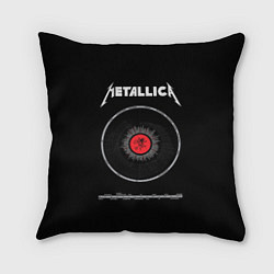 Подушка квадратная Metallica Vinyl, цвет: 3D-принт