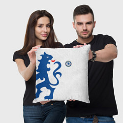 Подушка квадратная FC Chelsea: White Lion, цвет: 3D-принт — фото 2