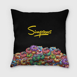 Подушка квадратная Simpsons Donuts, цвет: 3D-принт