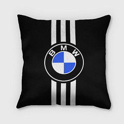 Подушка квадратная BMW: White Strips, цвет: 3D-принт