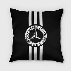 Подушка квадратная Mercedes-Benz Black, цвет: 3D-принт