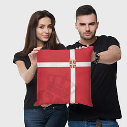 Подушка квадратная Сборная Сербии, цвет: 3D-принт — фото 2