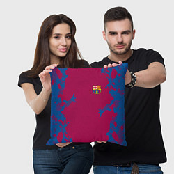 Подушка квадратная FC Barcelona: Purple Original, цвет: 3D-принт — фото 2