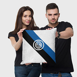 Подушка квадратная FC Inter: W&B&G, цвет: 3D-принт — фото 2