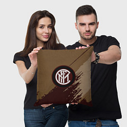 Подушка квадратная FC Inter: Abstract style, цвет: 3D-принт — фото 2